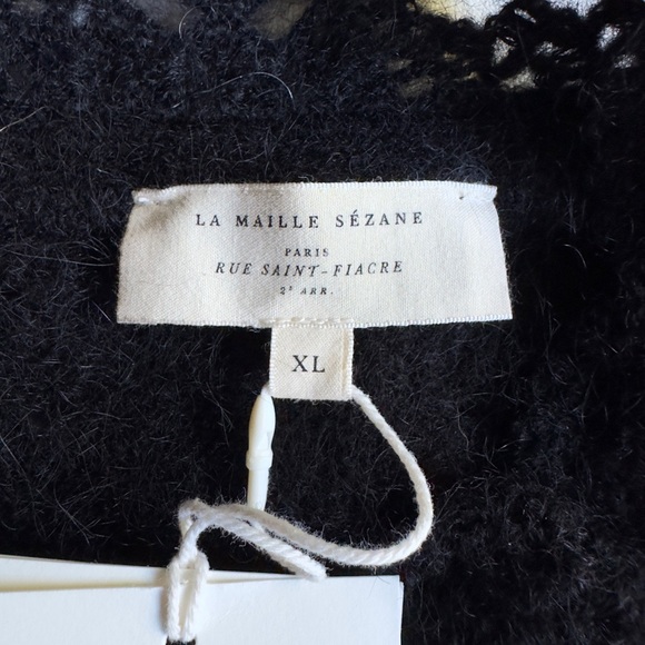 Sezane Angie Cardigan XL Black Brand New - Picture 9 of 15